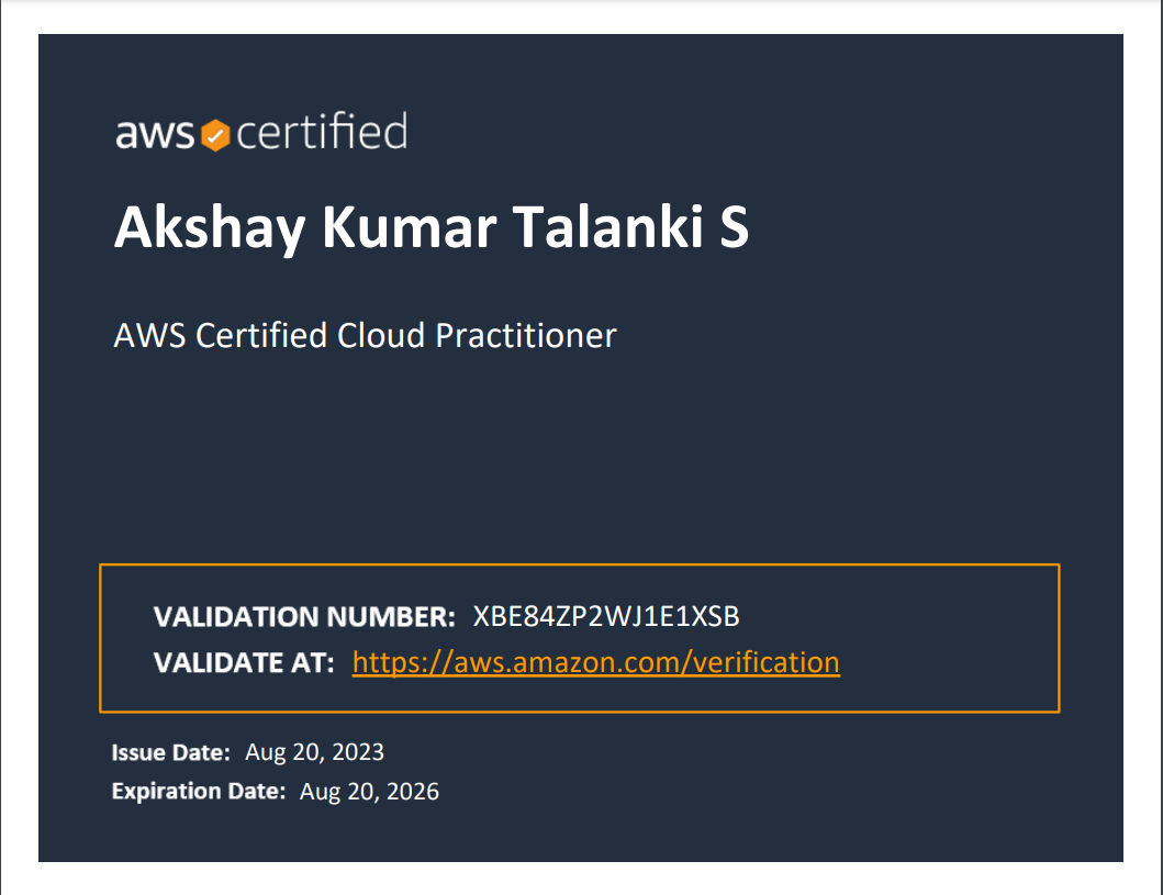 aws cp Certification